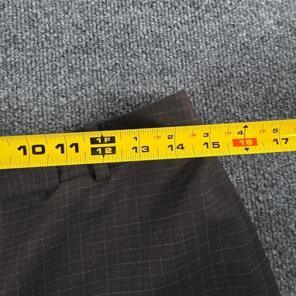 Ann Taylor LOFT Laura Pants Womens 8 Brown Excellent Wool Blend Windowpane Plaid - Picture 6 of 9
